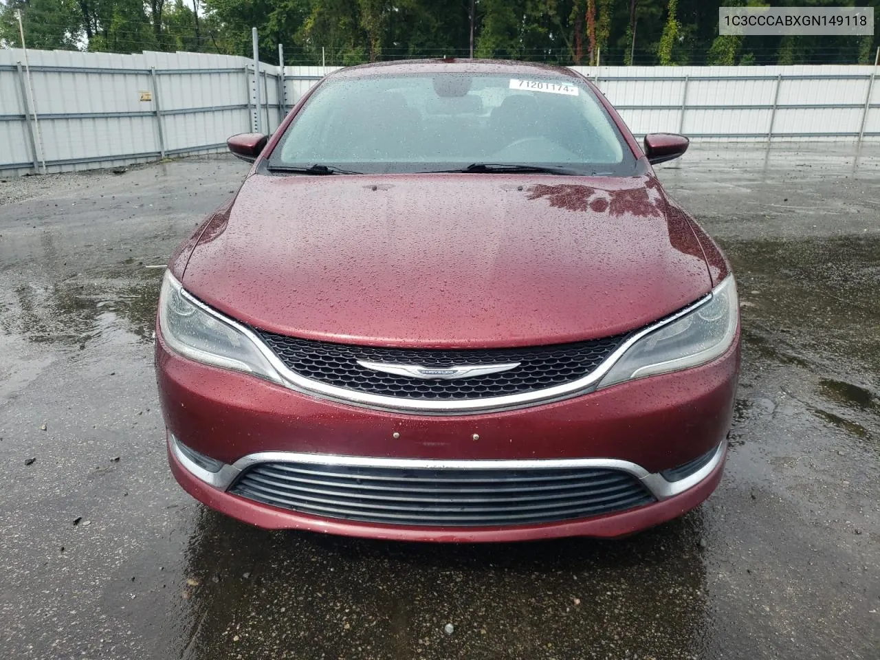 2016 Chrysler 200 Limited VIN: 1C3CCCABXGN149118 Lot: 71201174