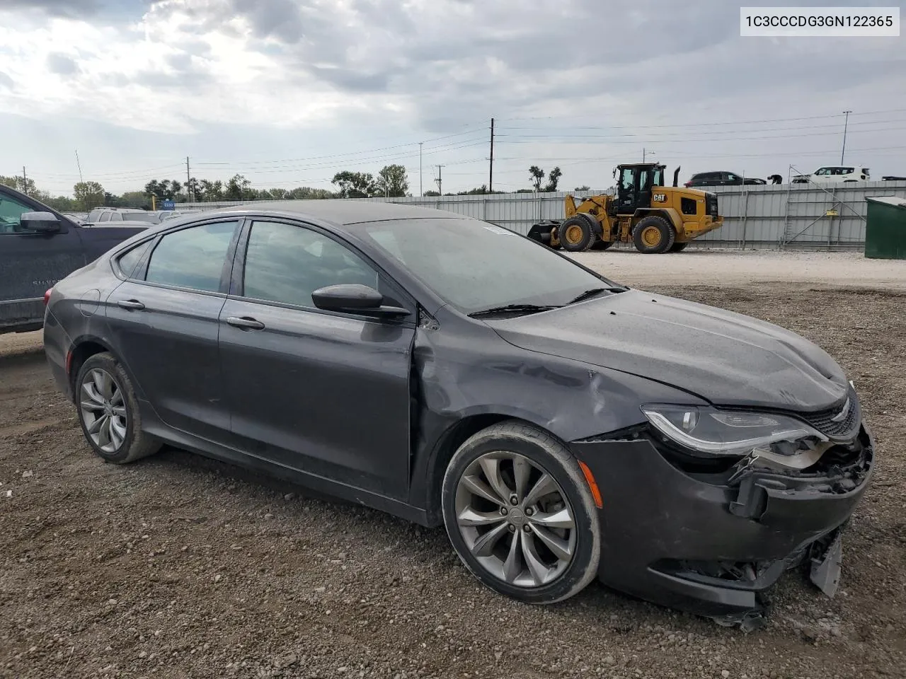 1C3CCCDG3GN122365 2016 Chrysler 200 S