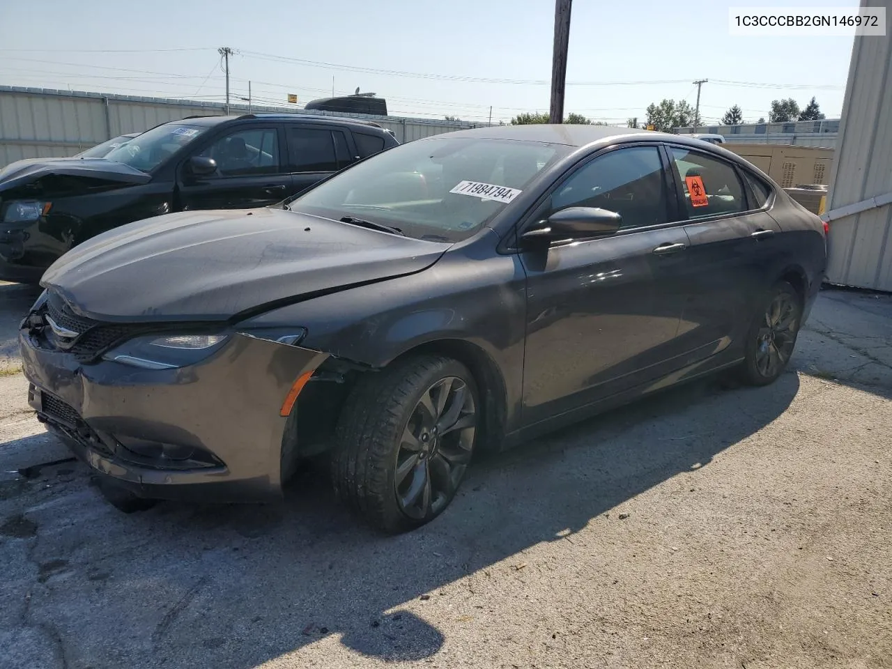 2016 Chrysler 200 S VIN: 1C3CCCBB2GN146972 Lot: 71984794