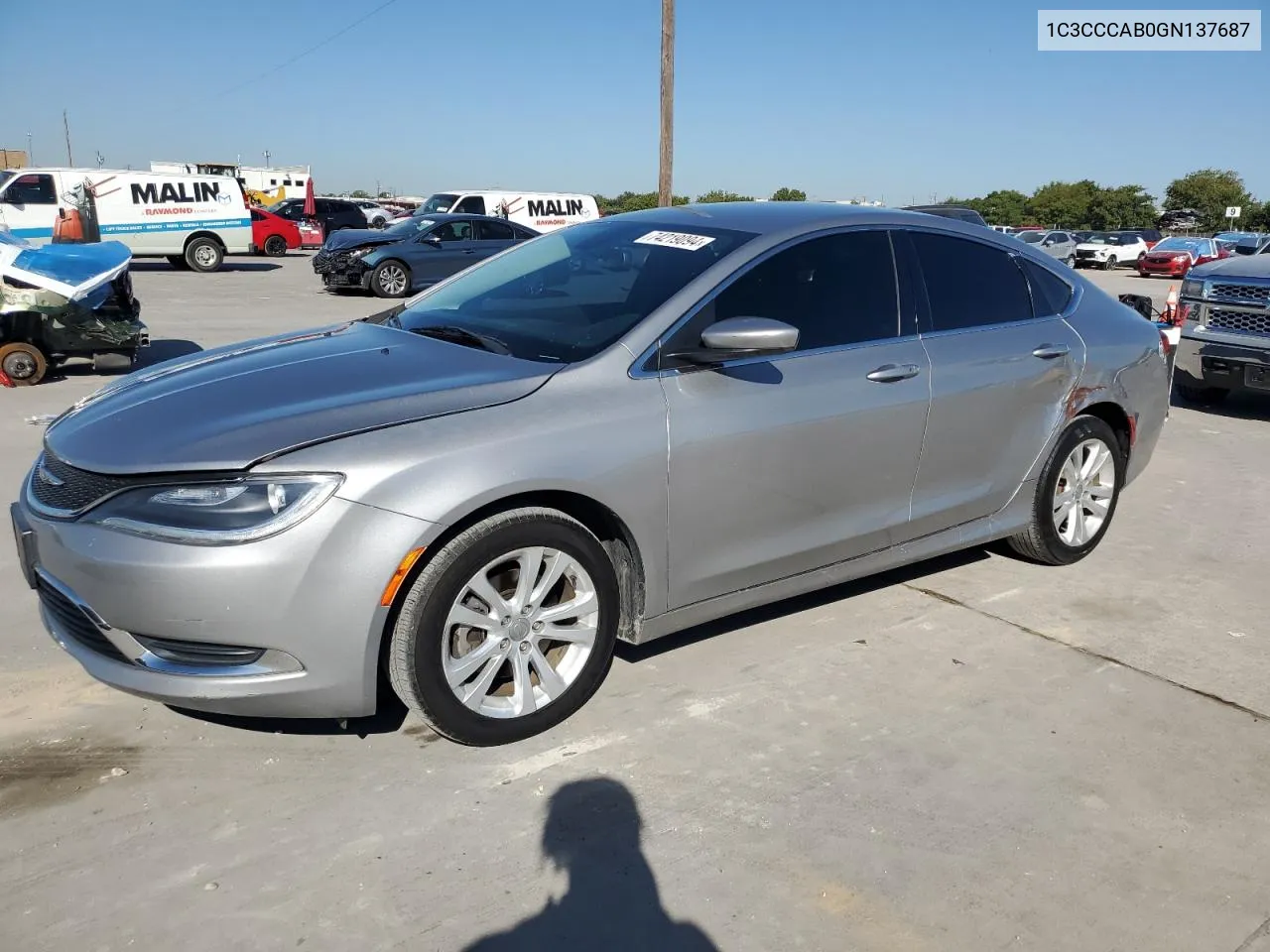 1C3CCCAB0GN137687 2016 Chrysler 200 Limited