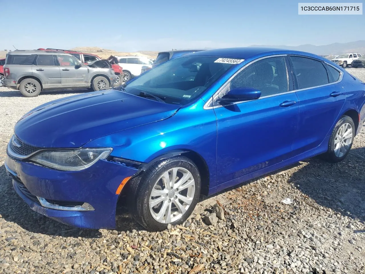 2016 Chrysler 200 Limited VIN: 1C3CCCAB6GN171715 Lot: 74245564