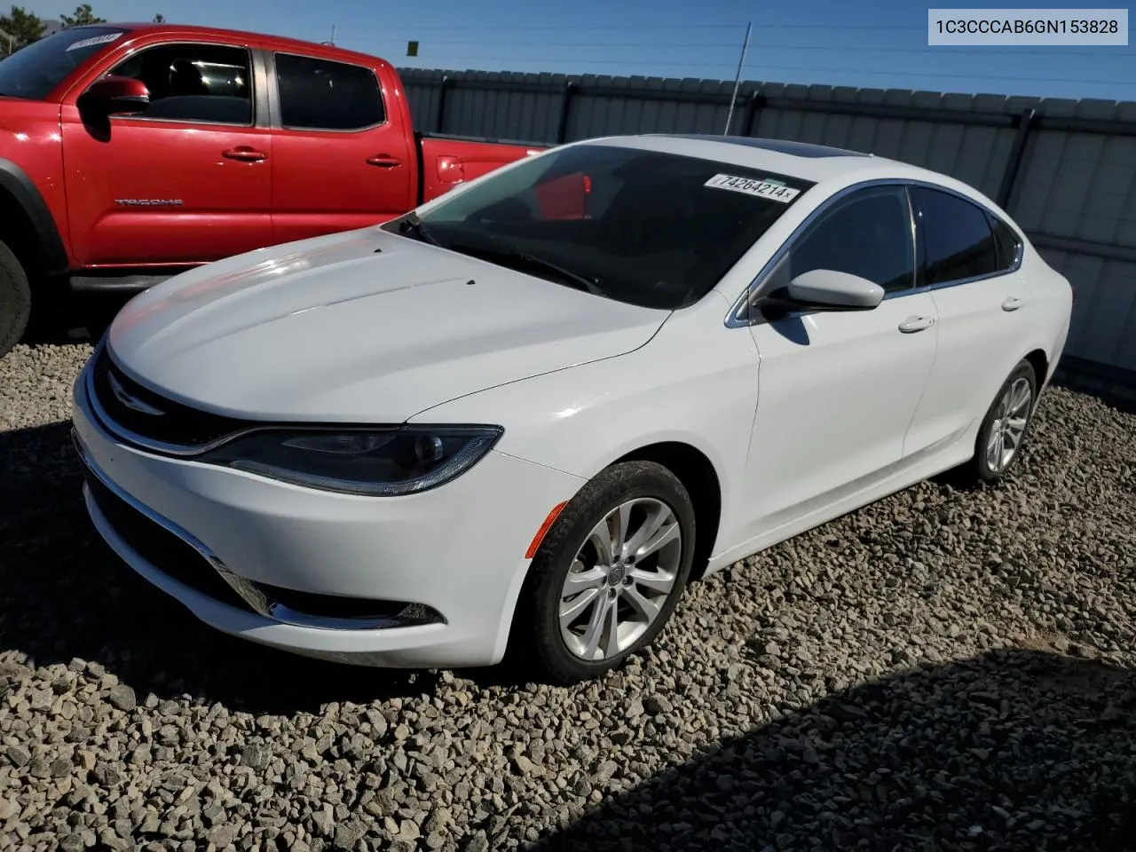 2016 Chrysler 200 Limited VIN: 1C3CCCAB6GN153828 Lot: 74264214