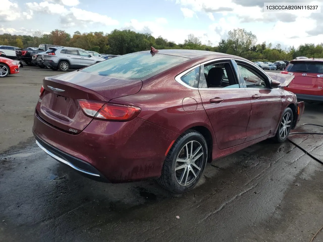 2016 Chrysler 200 Limited VIN: 1C3CCCAB2GN115237 Lot: 74482984