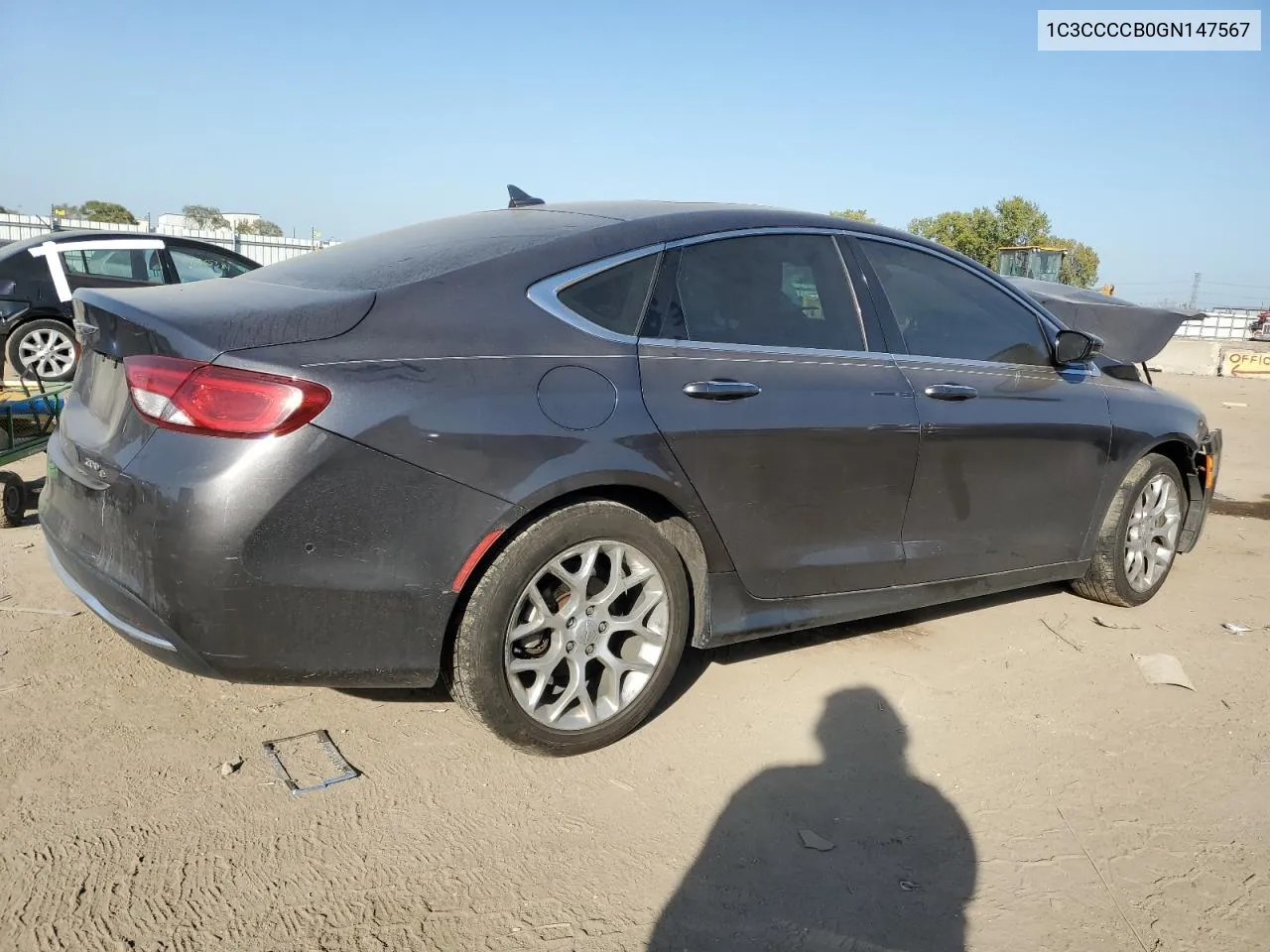 2016 Chrysler 200 C VIN: 1C3CCCCB0GN147567 Lot: 75198154