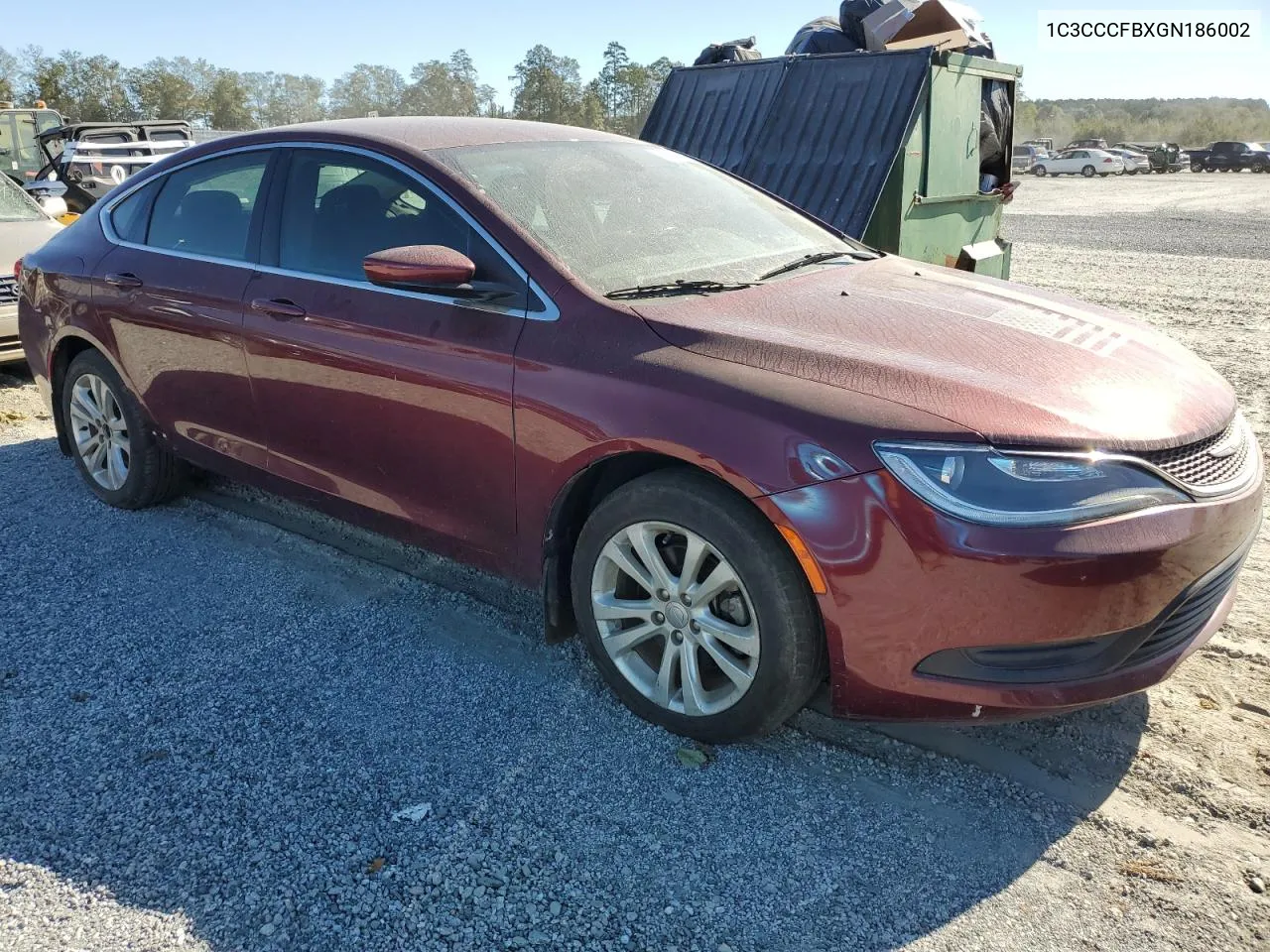 2016 Chrysler 200 Lx VIN: 1C3CCCFBXGN186002 Lot: 75432934