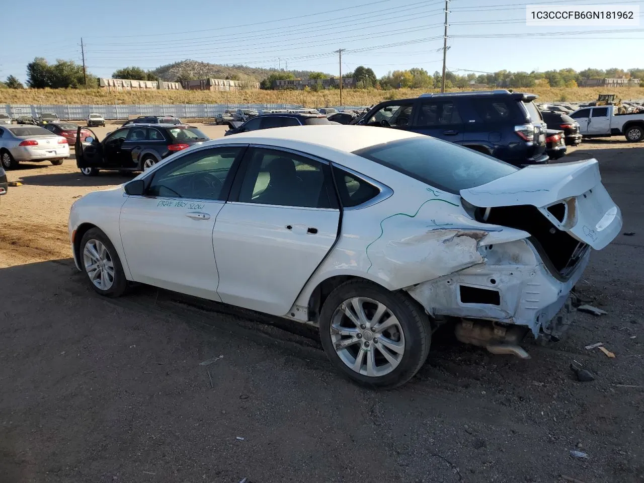 2016 Chrysler 200 Lx VIN: 1C3CCCFB6GN181962 Lot: 76506614