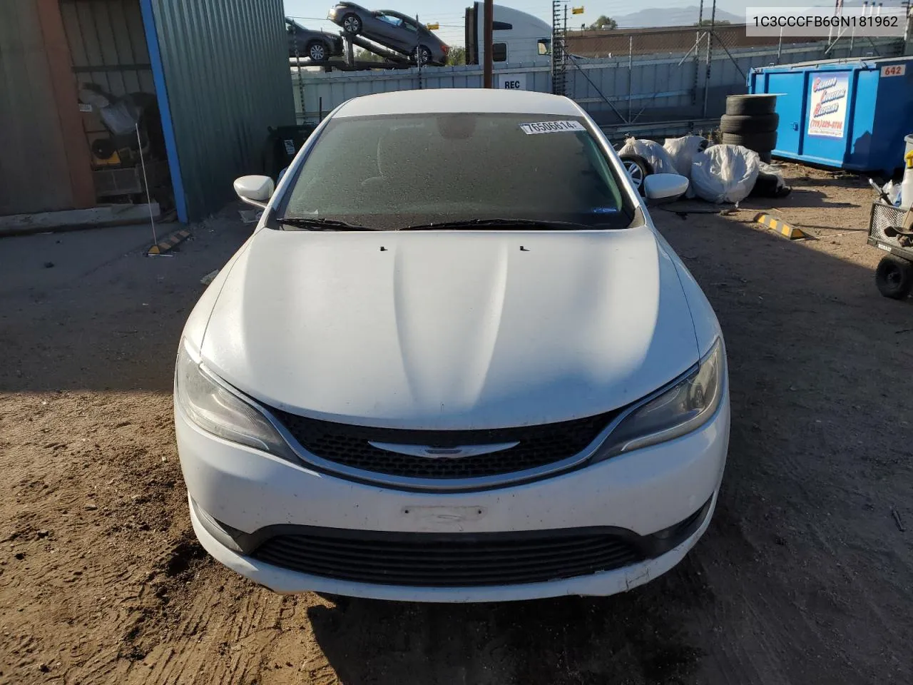 2016 Chrysler 200 Lx VIN: 1C3CCCFB6GN181962 Lot: 76506614