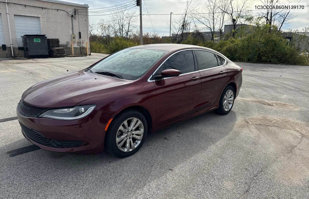 1C3CCCAB6GN139170 2016 Chrysler 200 Limited