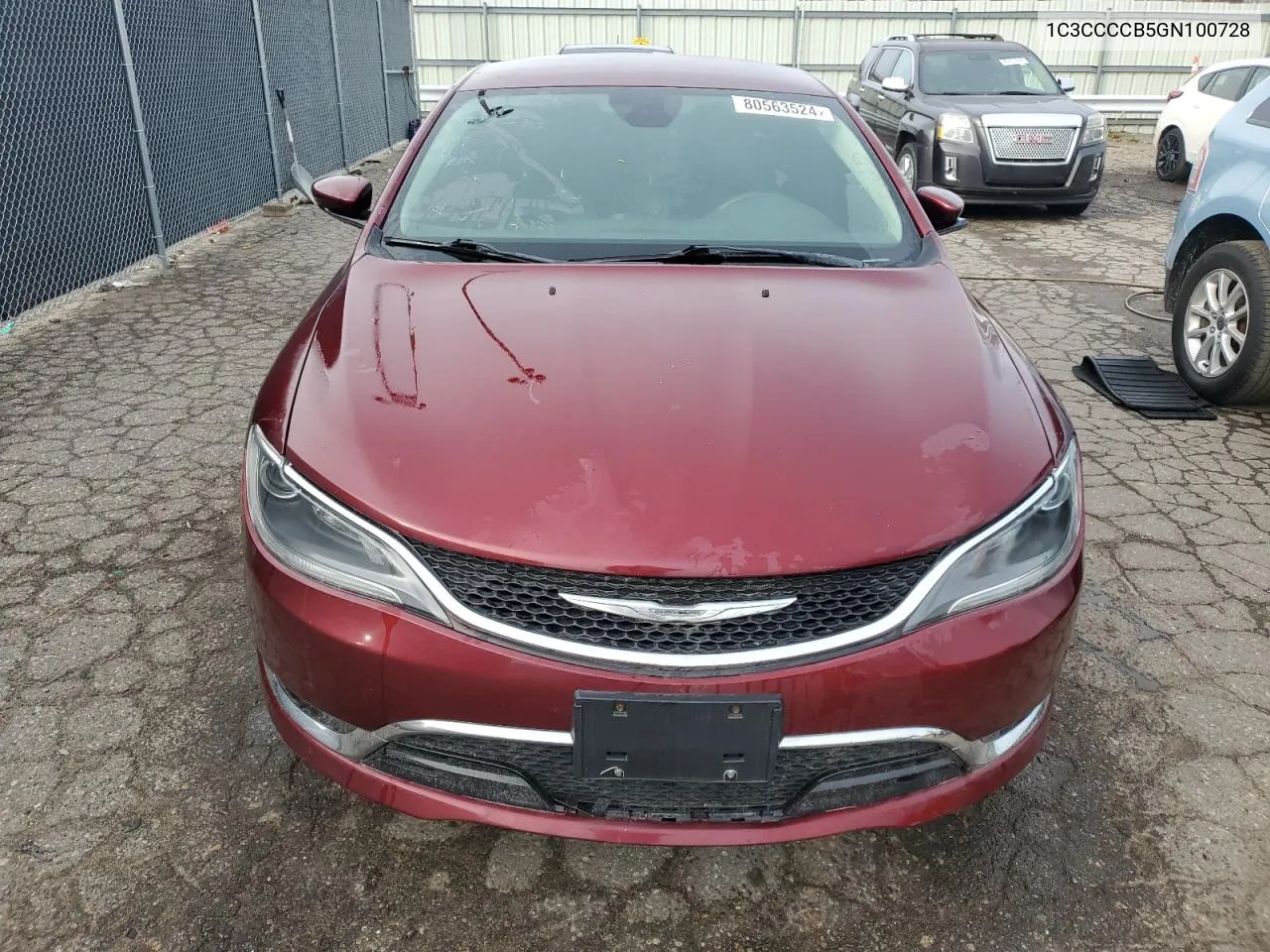 2016 Chrysler 200 C VIN: 1C3CCCCB5GN100728 Lot: 80563524