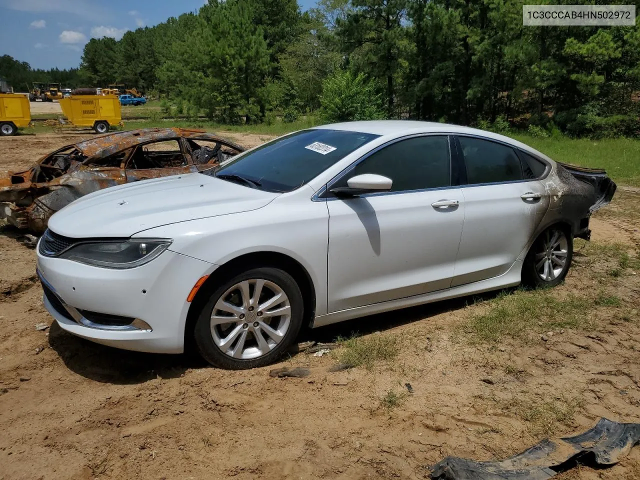 2017 Chrysler 200 Limited VIN: 1C3CCCAB4HN502972 Lot: 63182014