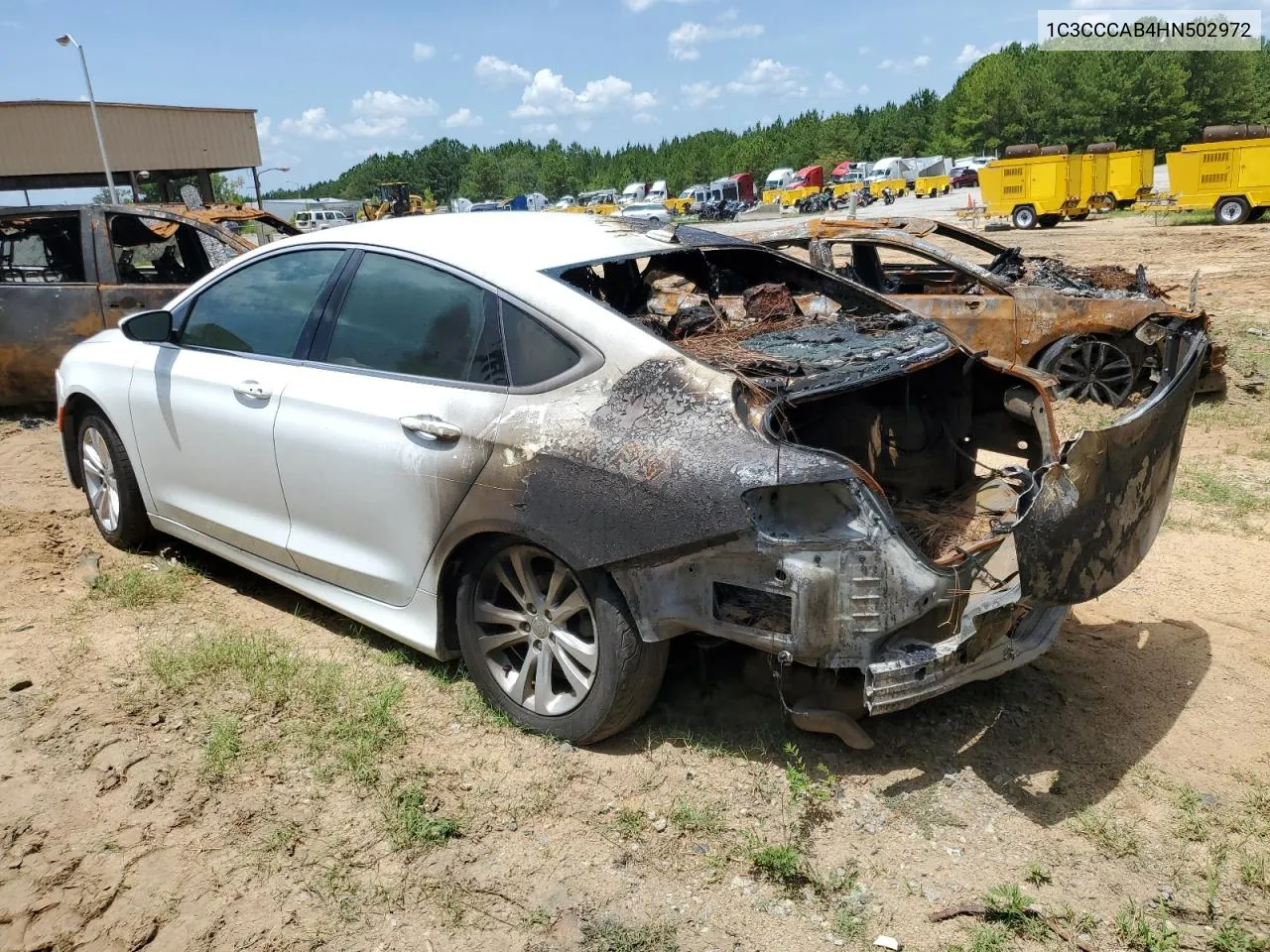 2017 Chrysler 200 Limited VIN: 1C3CCCAB4HN502972 Lot: 63182014