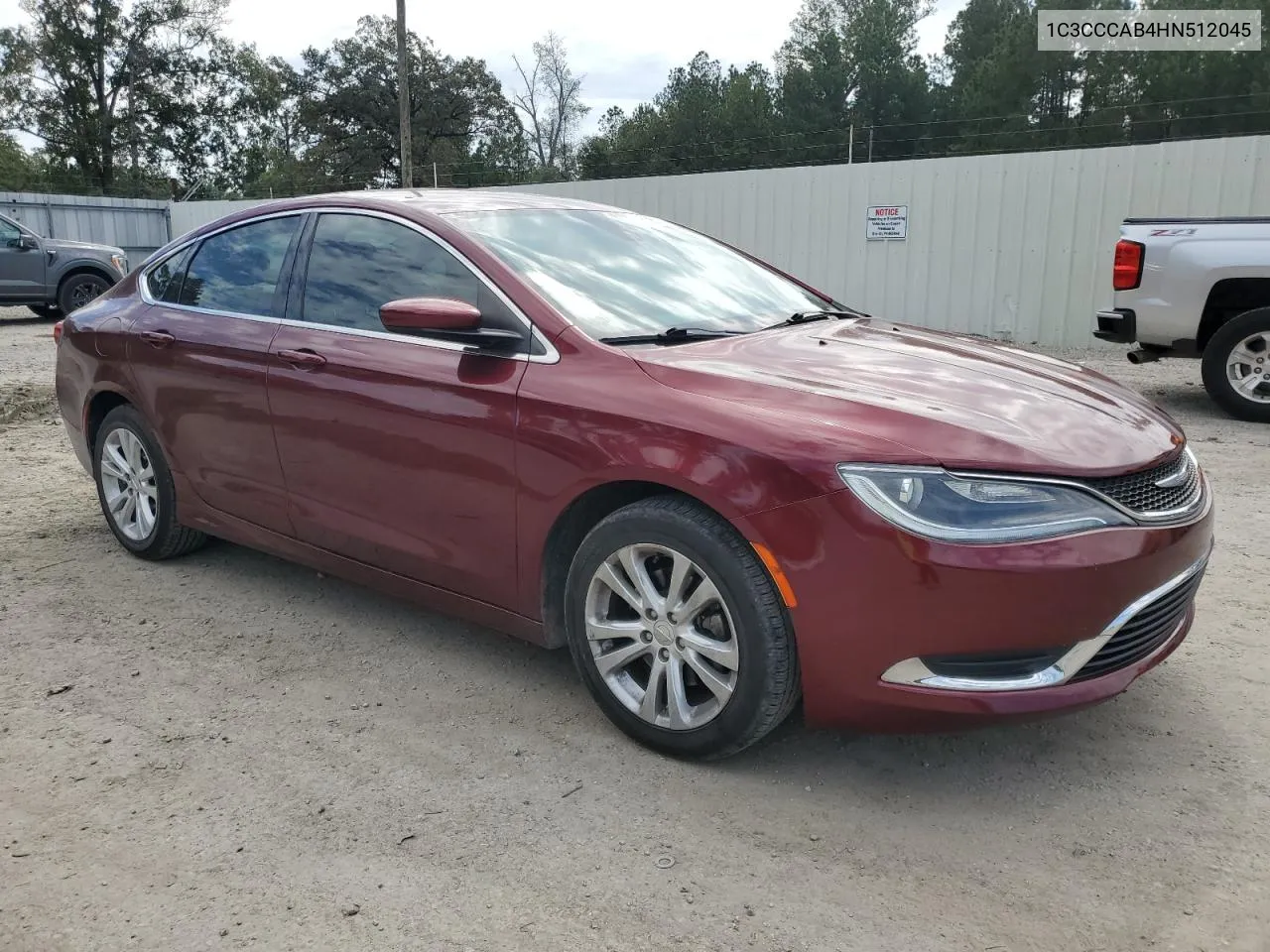 2017 Chrysler 200 Limited VIN: 1C3CCCAB4HN512045 Lot: 73565554