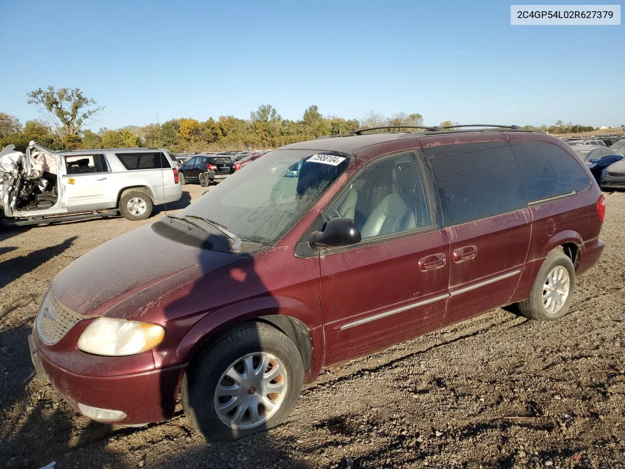 2002 Chrysler Town & Country Lxi VIN: 2C4GP54L02R627379 Lot: 75958104