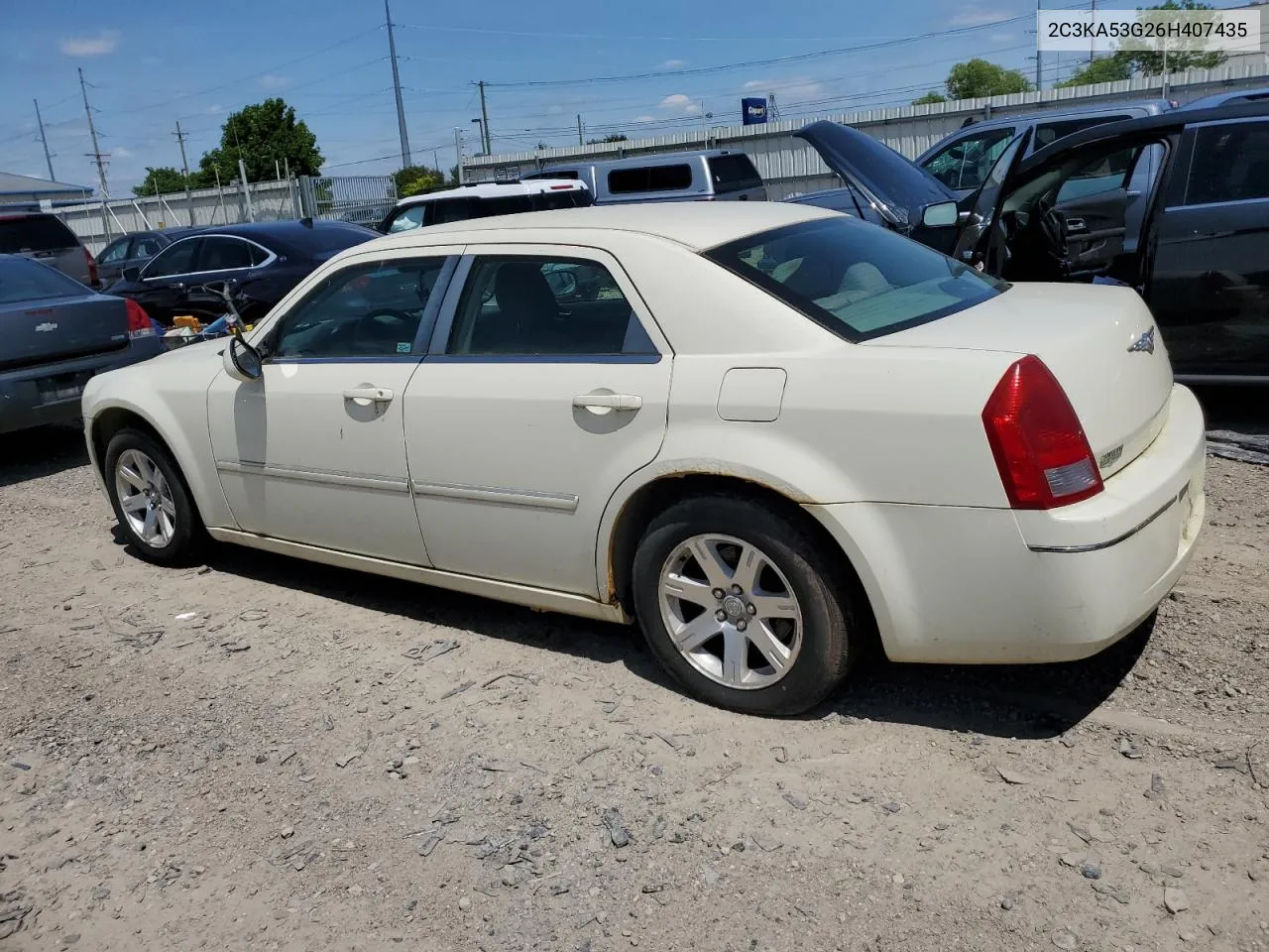 2006 Chrysler 300 Touring VIN: 2C3KA53G26H407435 Lot: 57140474