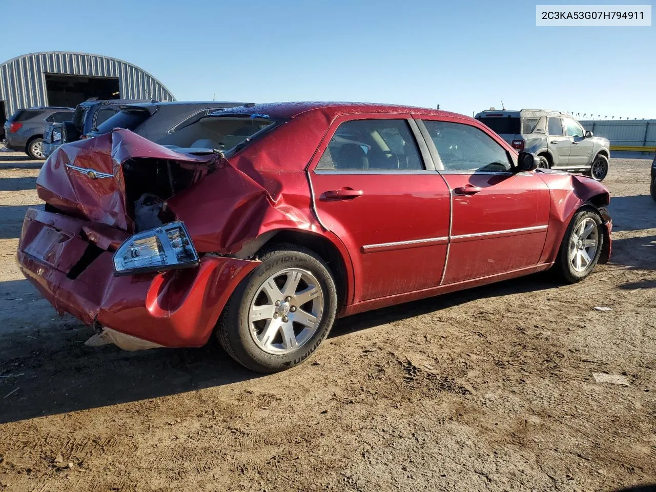 2007 Chrysler 300 Touring VIN: 2C3KA53G07H794911 Lot: 73345894