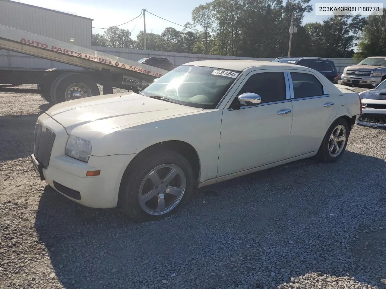 2008 Chrysler 300 Lx VIN: 2C3KA43R08H188778 Lot: 72381064