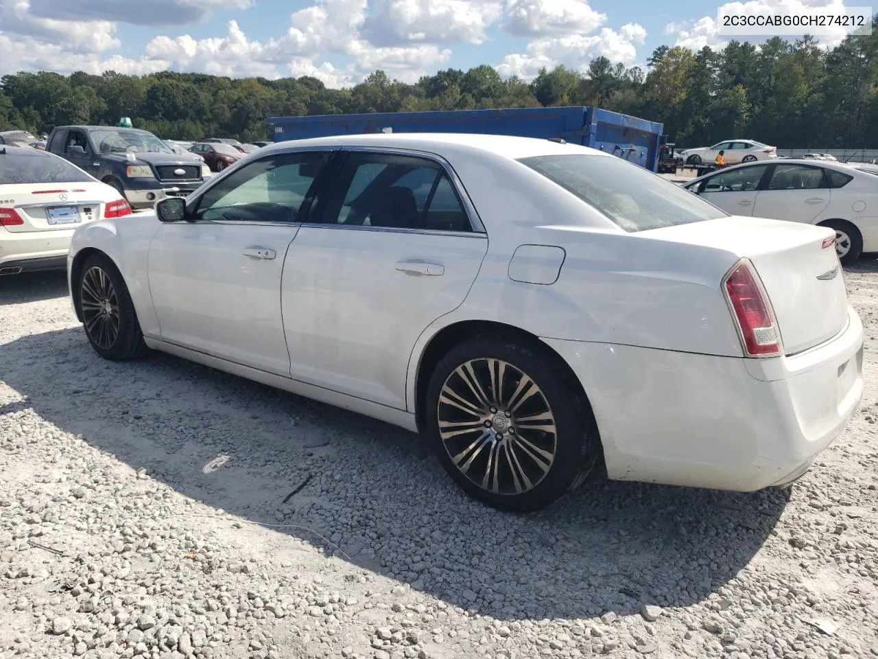 2C3CCABG0CH274212 2012 Chrysler 300 S