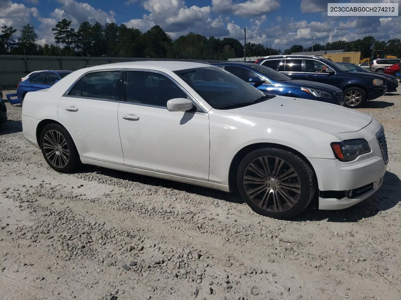 2012 Chrysler 300 S VIN: 2C3CCABG0CH274212 Lot: 74249844