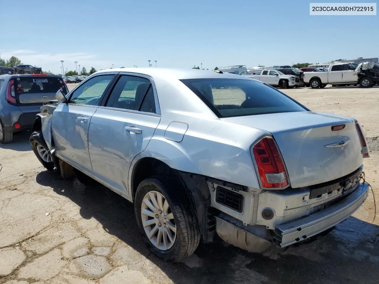 2013 Chrysler 300 VIN: 2C3CCAAG3DH722915 Lot: 57926924