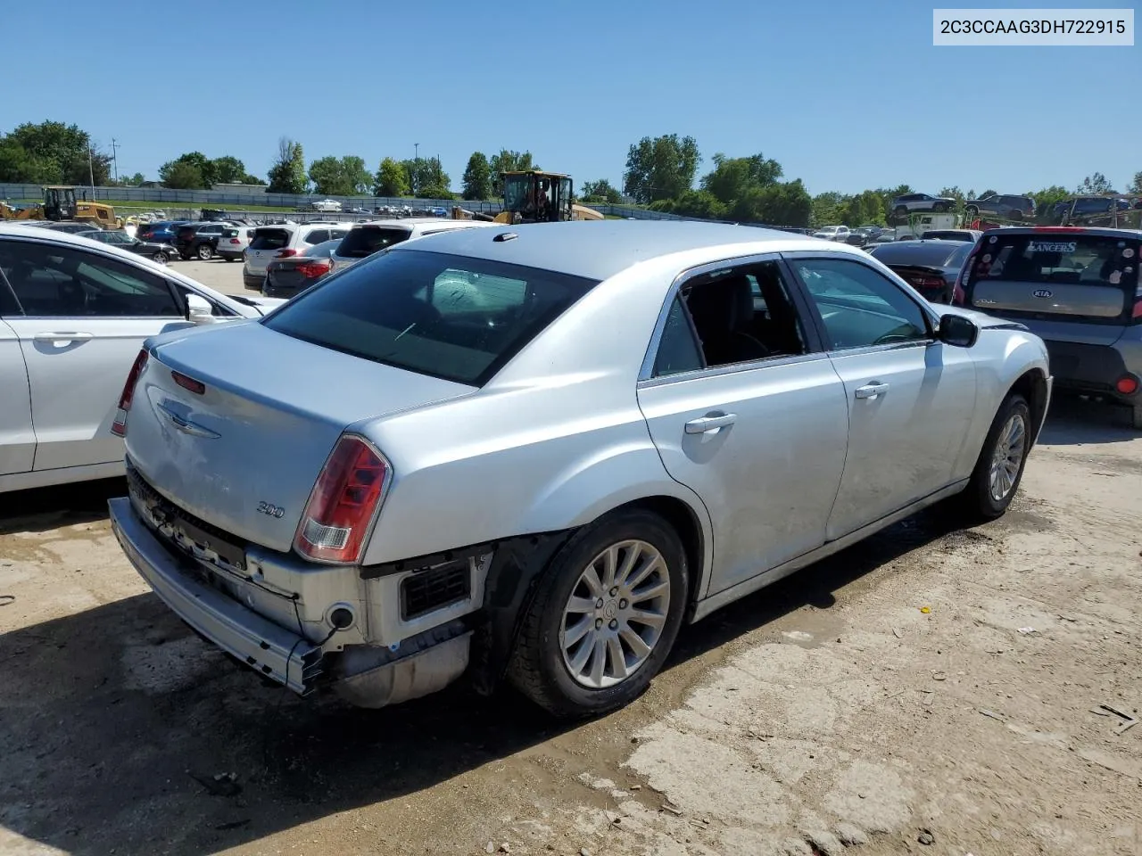 2013 Chrysler 300 VIN: 2C3CCAAG3DH722915 Lot: 57926924