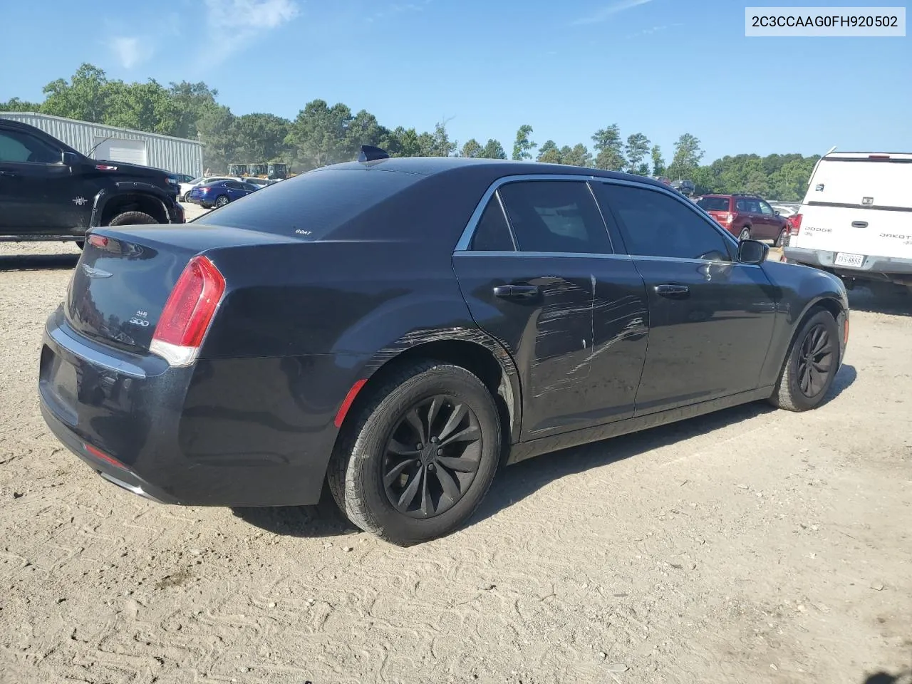 2015 Chrysler 300 Limited VIN: 2C3CCAAG0FH920502 Lot: 59349834