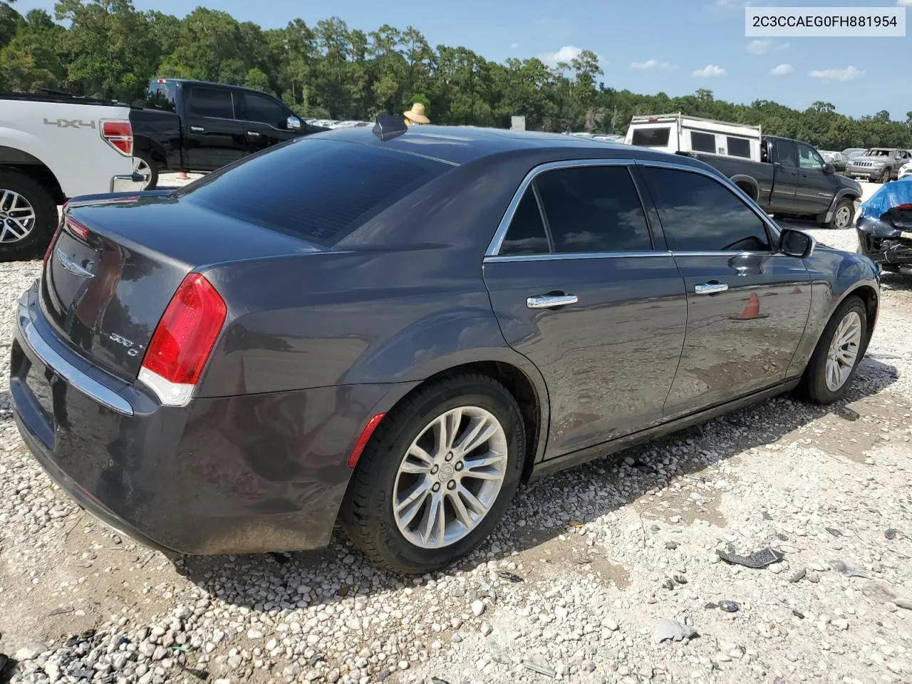 2015 Chrysler 300C VIN: 2C3CCAEG0FH881954 Lot: 60309684