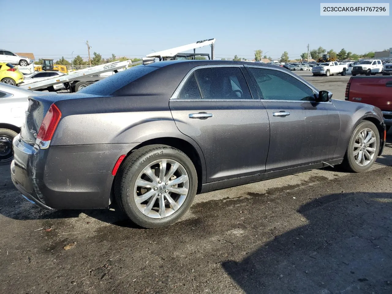 2015 Chrysler 300C VIN: 2C3CCAKG4FH767296 Lot: 71164964