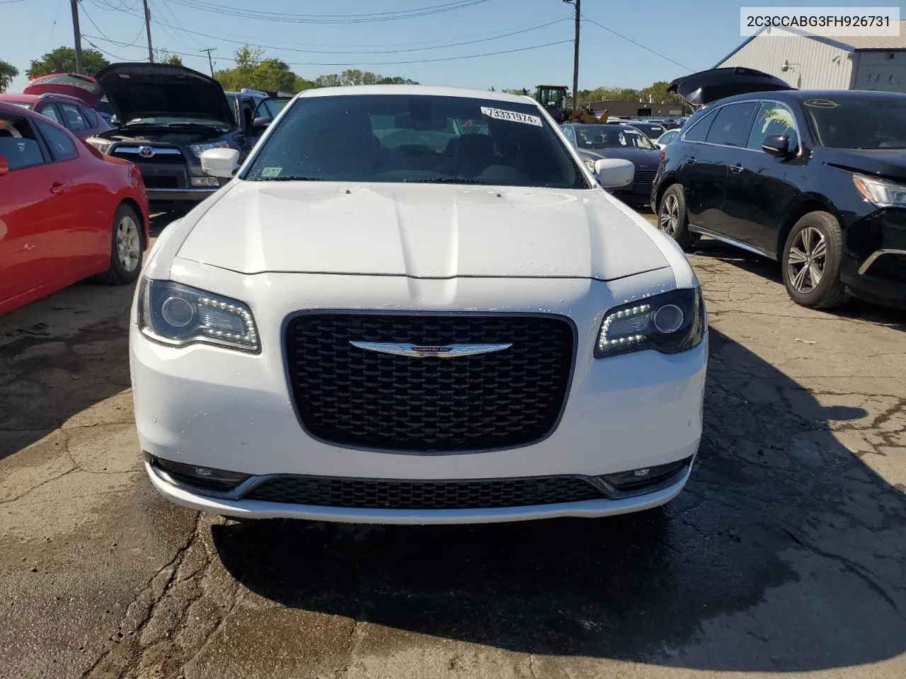 2015 Chrysler 300 S VIN: 2C3CCABG3FH926731 Lot: 73331974