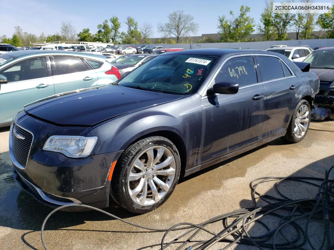 2016 Chrysler 300 Limited VIN: 2C3CCAAG6GH343816 Lot: 51747374