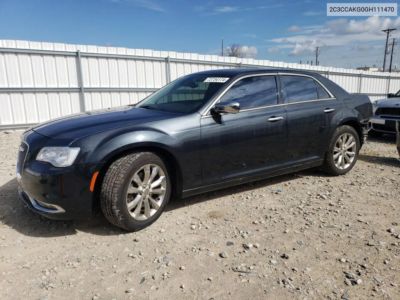 2016 Chrysler 300C VIN: 2C3CCAKG0GH111470 Lot: 72734174