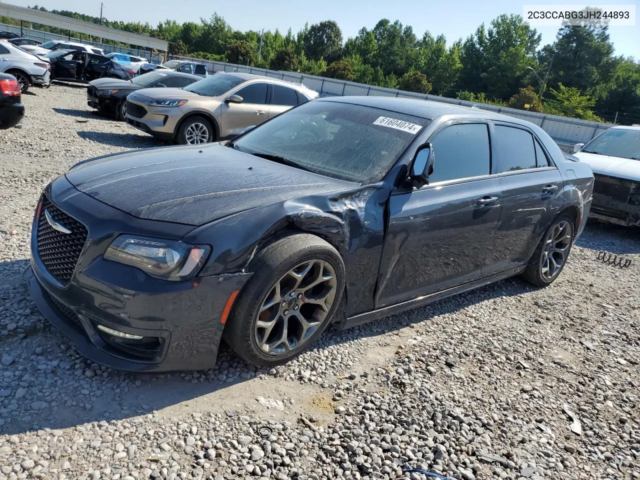 2018 Chrysler 300 S VIN: 2C3CCABG3JH244893 Lot: 61604074