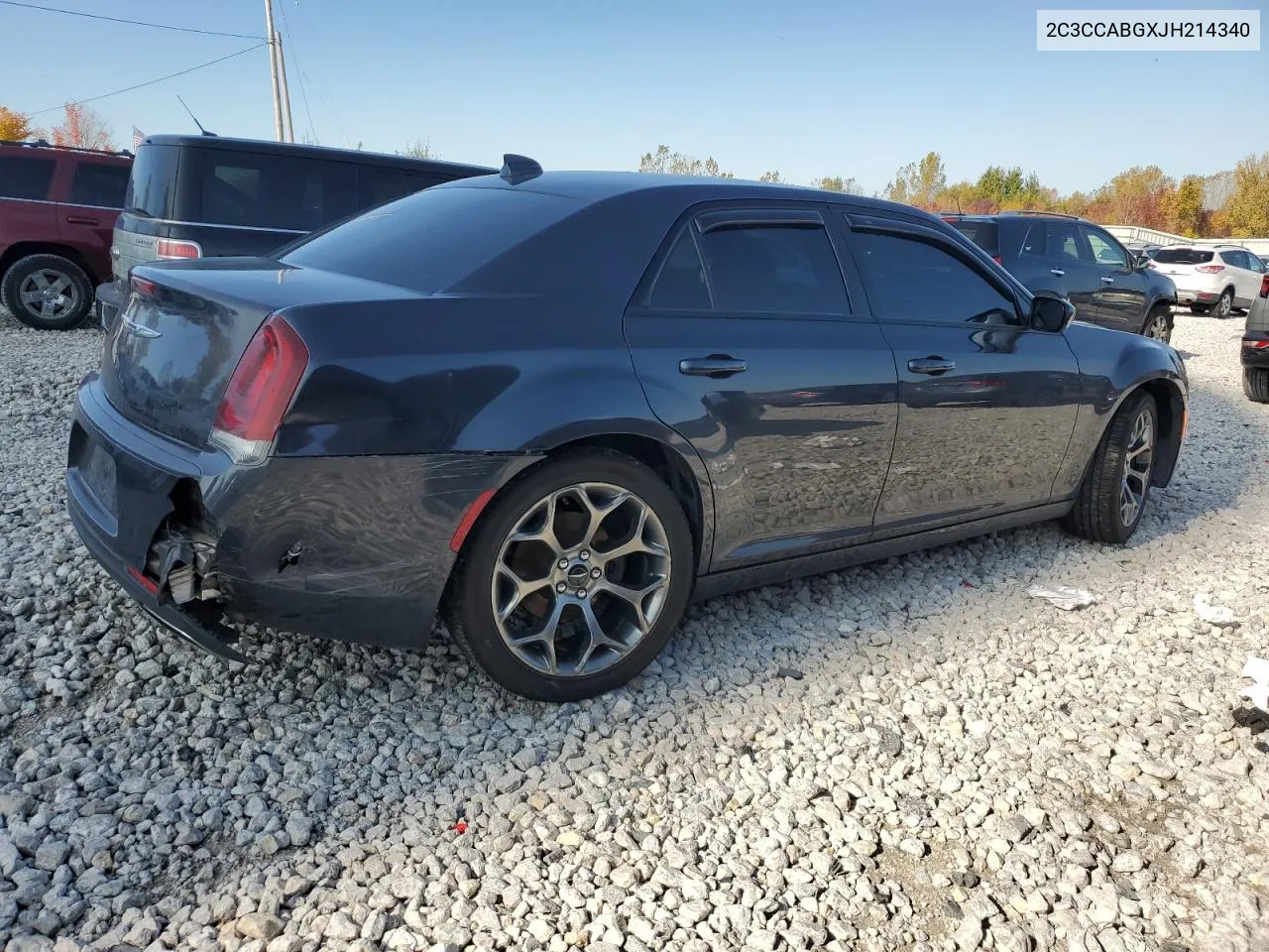 2018 Chrysler 300 S VIN: 2C3CCABGXJH214340 Lot: 75174724