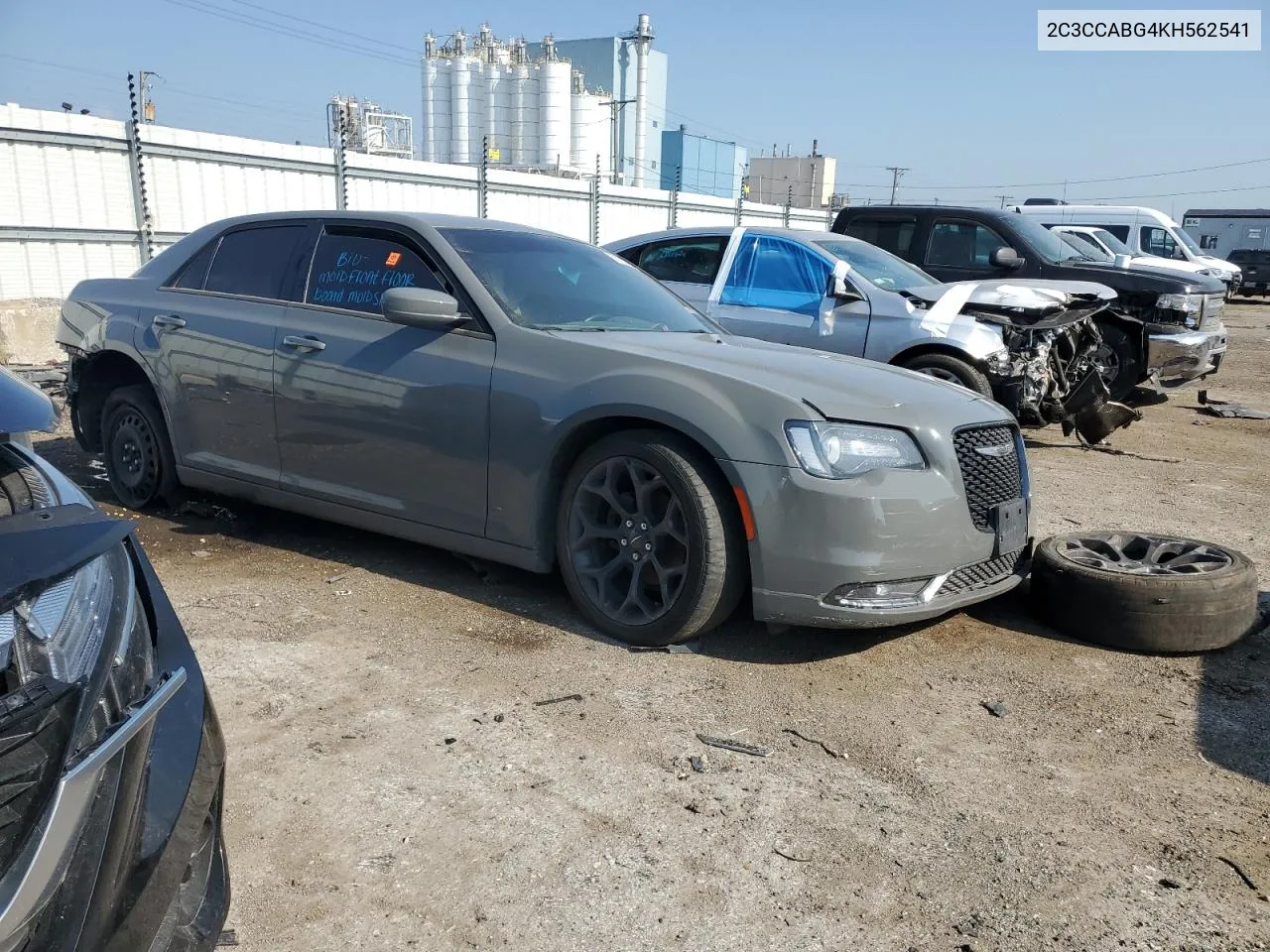 2019 Chrysler 300 S VIN: 2C3CCABG4KH562541 Lot: 59105684