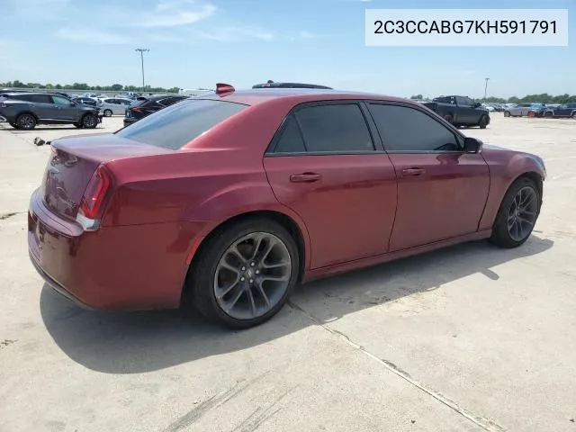 2019 Chrysler 300 S VIN: 2C3CCABG7KH591791 Lot: 61045304