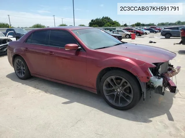 2C3CCABG7KH591791 2019 Chrysler 300 S