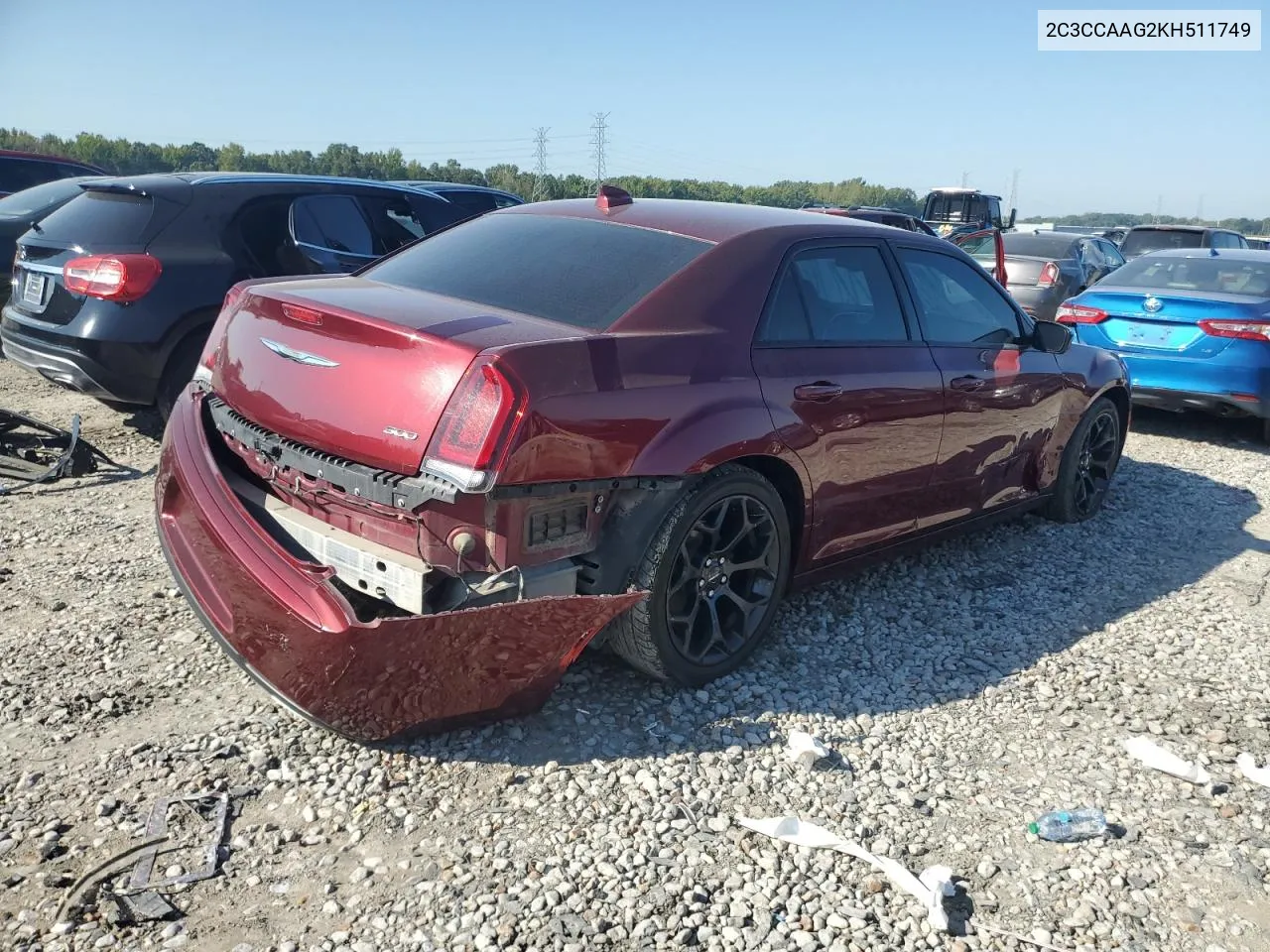 2019 Chrysler 300 Touring VIN: 2C3CCAAG2KH511749 Lot: 71391114