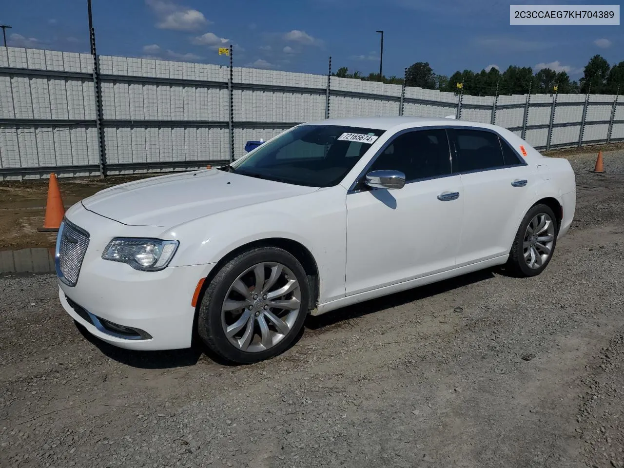 2019 Chrysler 300 Limited VIN: 2C3CCAEG7KH704389 Lot: 72165674