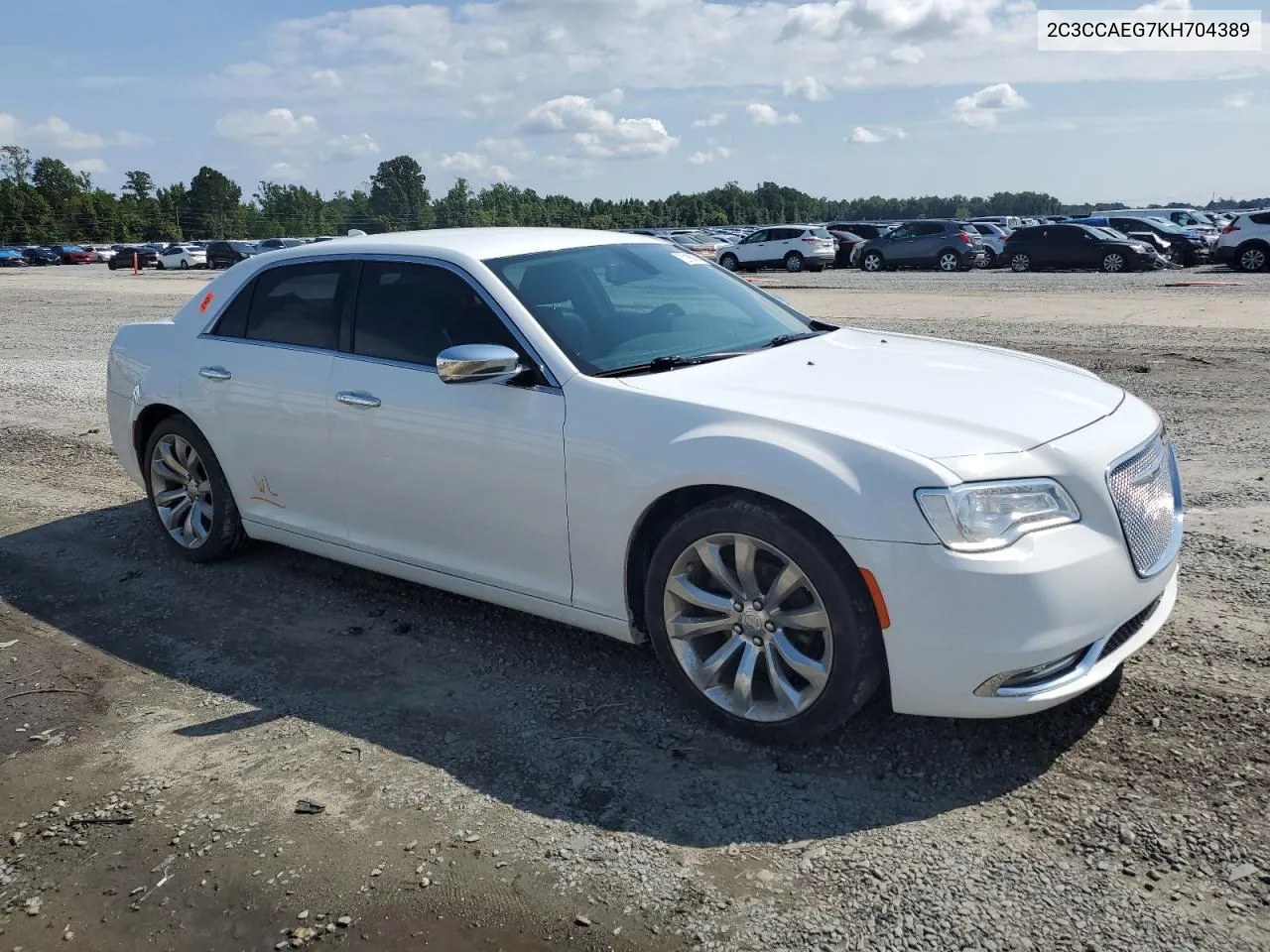 2019 Chrysler 300 Limited VIN: 2C3CCAEG7KH704389 Lot: 72165674