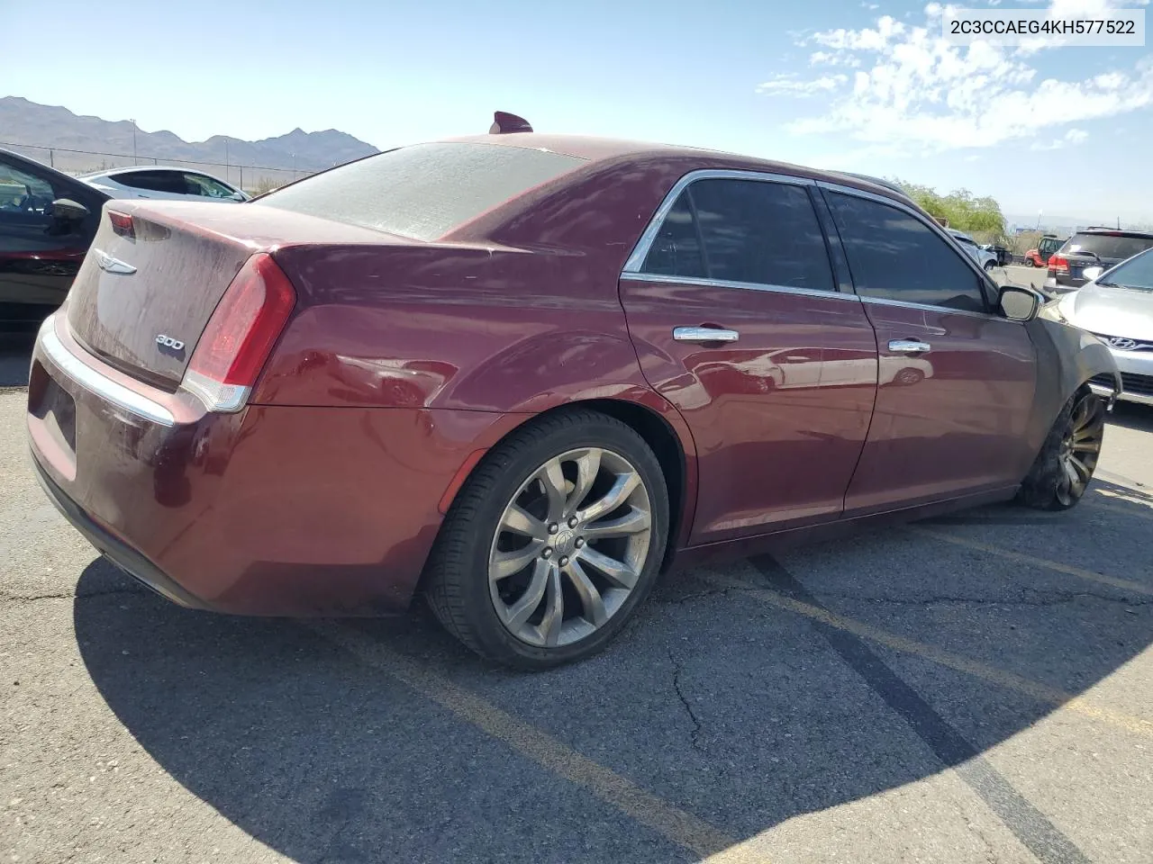 2019 Chrysler 300 Limited VIN: 2C3CCAEG4KH577522 Lot: 72258414