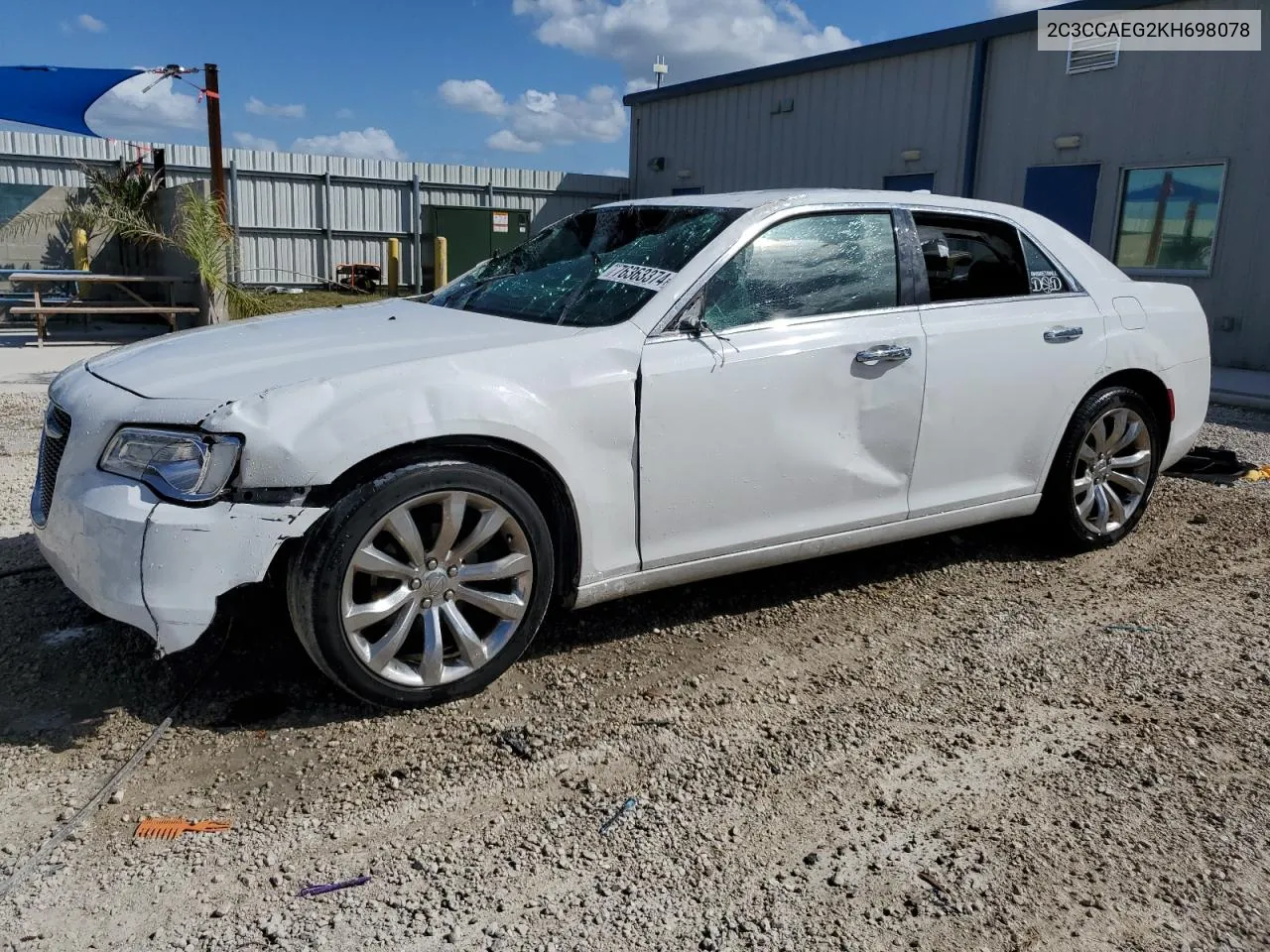 2019 Chrysler 300 Limited VIN: 2C3CCAEG2KH698078 Lot: 76363374