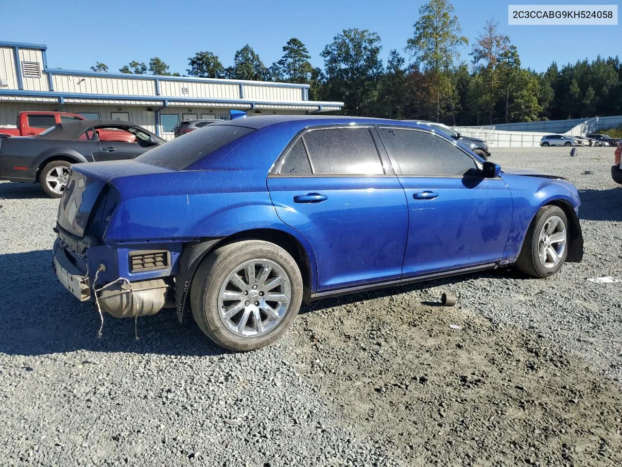 2019 Chrysler 300 S VIN: 2C3CCABG9KH524058 Lot: 76875644