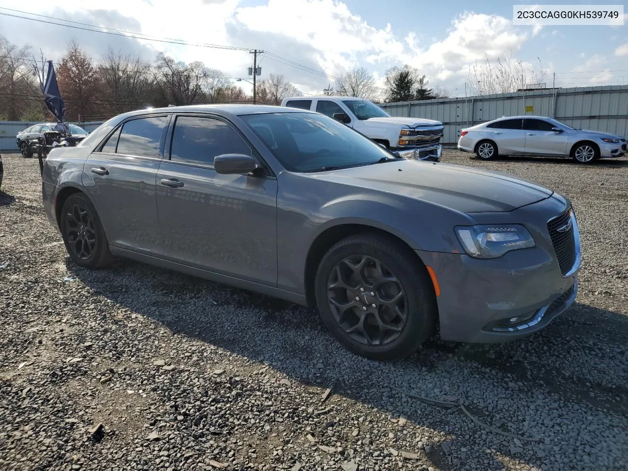 2019 Chrysler 300 S VIN: 2C3CCAGG0KH539749 Lot: 79962944