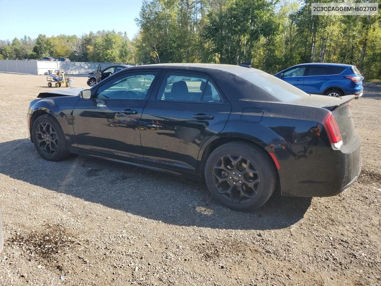 2021 Chrysler 300 S VIN: 2C3CCAGG8MH602700 Lot: 70996324