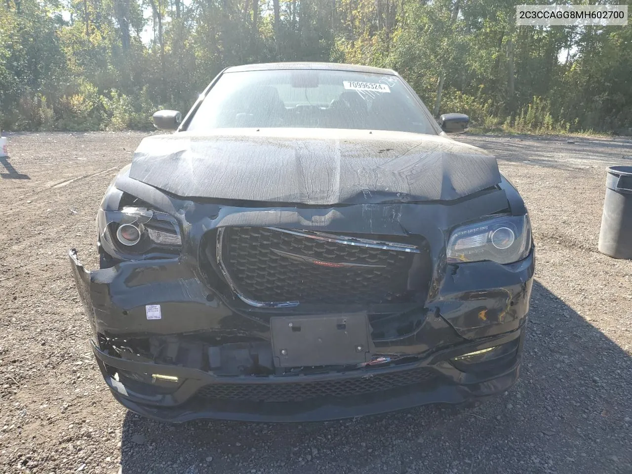 2021 Chrysler 300 S VIN: 2C3CCAGG8MH602700 Lot: 70996324