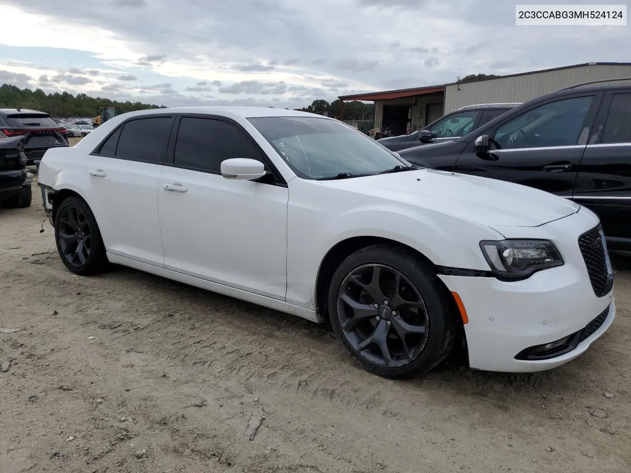 2021 Chrysler 300 S VIN: 2C3CCABG3MH524124 Lot: 72306384