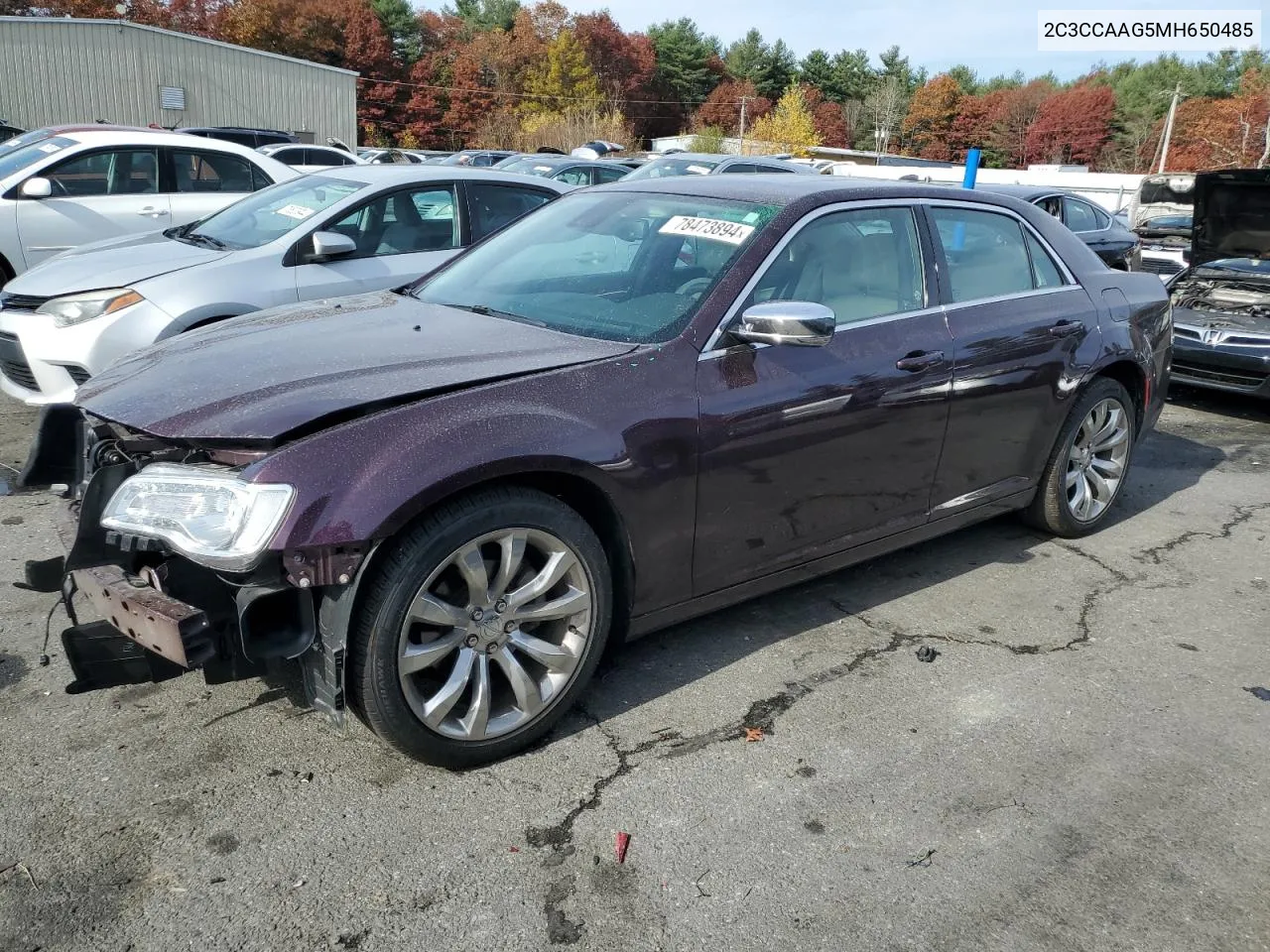 2021 Chrysler 300 Touring VIN: 2C3CCAAG5MH650485 Lot: 78473894