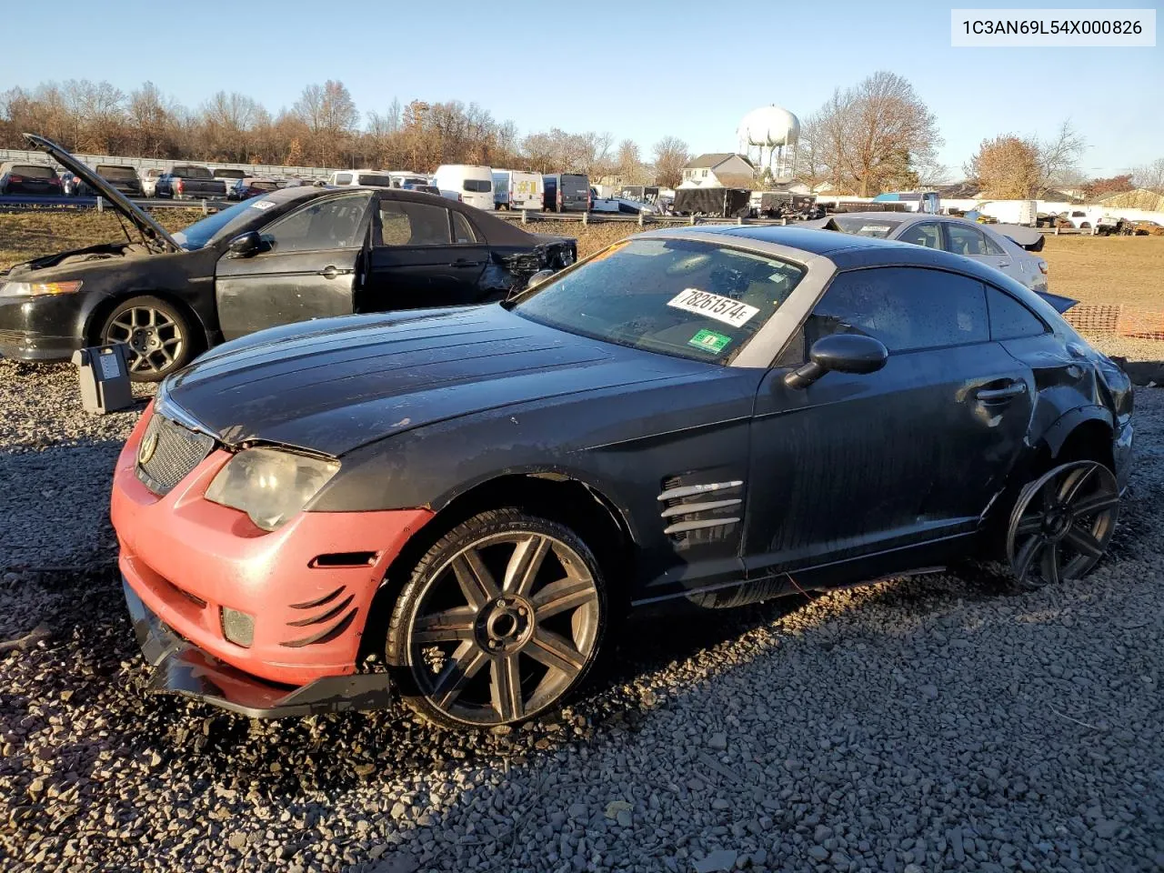 2004 Chrysler Crossfire Limited VIN: 1C3AN69L54X000826 Lot: 78261574