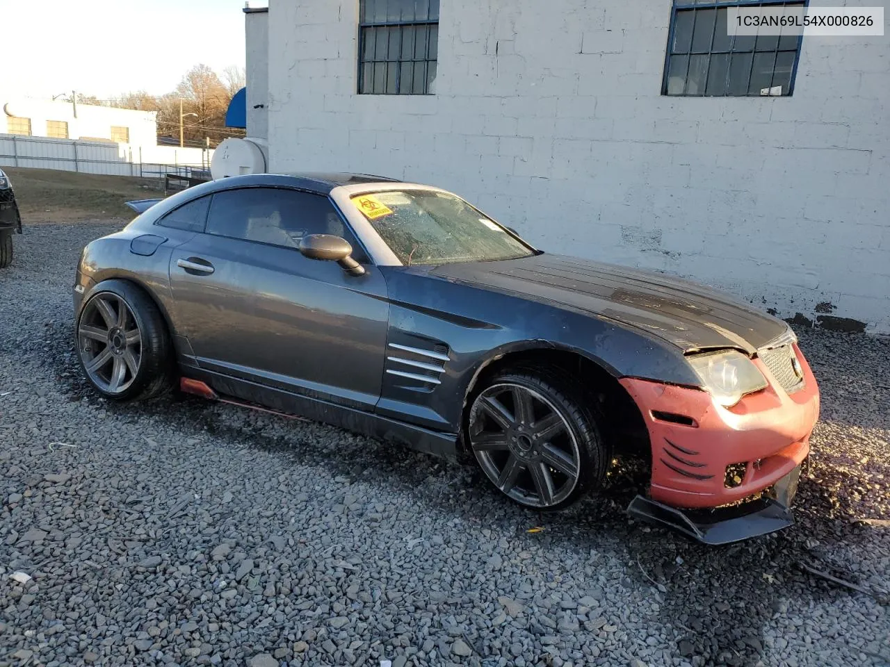 2004 Chrysler Crossfire Limited VIN: 1C3AN69L54X000826 Lot: 78261574