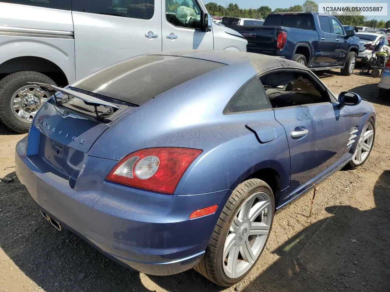 2005 Chrysler Crossfire Limited VIN: 1C3AN69L05X035887 Lot: 69955184