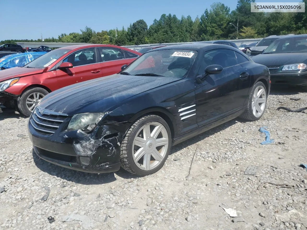 2005 Chrysler Crossfire Limited VIN: 1C3AN69L15X026096 Lot: 71576934